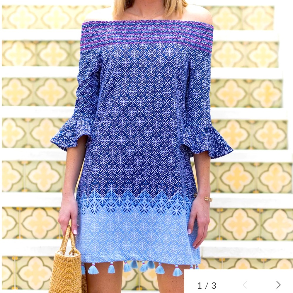 CABANA LIFE
West Indies Off The Shoulder Dress UPF 50 sun protection